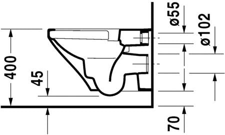 Duravit Durastyle Wandwc Wit Hoogglans 540 Mm