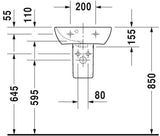 Duravit Me By Starck Fonteintje Wit Hoogglans 450 Mm