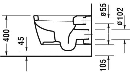 Duravit Me By Starck Wandwc Wit Hoogglans 570 Mm