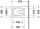 Duravit Me By Starck Wandwc Wit Hoogglans 570 Mm