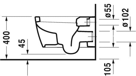 Duravit Me By Starck Wandwc Wit Hoogglans 570 Mm