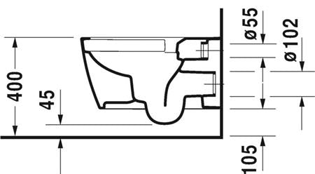 Duravit Me By Starck Wandwc Wit Hoogglans 570 Mm