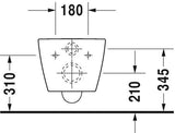 Duravit Me By Starck Wandwc Wit Hoogglans 570 Mm