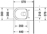 Duravit Me By Starck Wandwc Wit Hoogglans 570 Mm