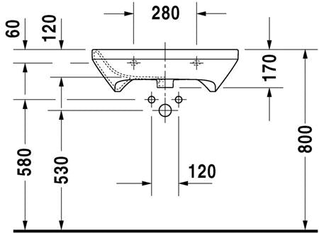 Duravit Durastyle Wastafel Wit Hoogglans 650 Mm