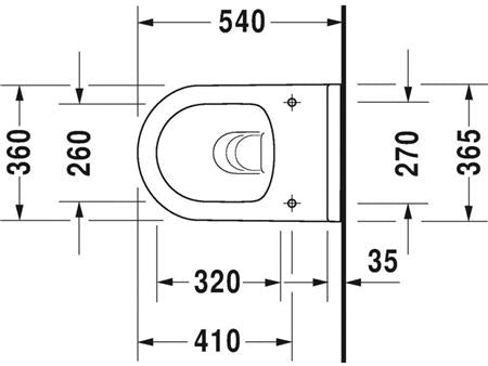 Duravit Starck 3 Wandwc Wit Hoogglans 540 Mm