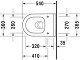 Duravit Starck 3 Wandwc Wit Hoogglans 540 Mm