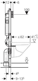 Geberit Duofix Wandcloset H112Cm Sigma Res12Cm Wbevest