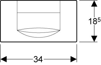 Geberit Bedieningsplaat Jazzline Frontbed. 200 F Chroom