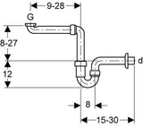 Geberit Buissifon Wastafel Ruimtewinnend 1.1/2&quot;Xd40