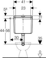 Geberit Ap120 Laaghangend Reservoir Sp/Stop Spoeling Wit