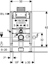 Geberit Duofix Wandcloset H82Cm Omega Res12Cm