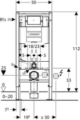 Geberit Duofix Wandcloset H112Cm Omega Res12Cm