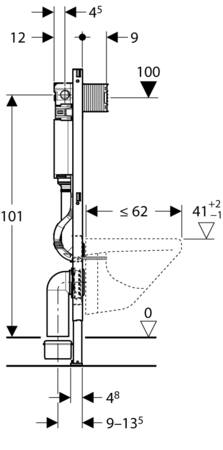 Geberit Duofix Wandcloset H112Cm Omega Res12Cm