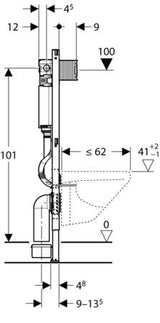 Geberit Duofix Wandcloset H112Cm Omega Res12Cm