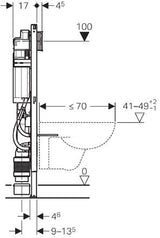 Geberit Duofix W.-Wc 112 Cm Sigma 12 Cm Wc Hoogte Verstel. Armst.