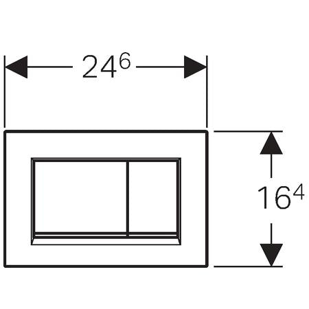 Geberit Bed.pl. Sigma30 Gr/Kl Spoeling Wit/Goud/Wit