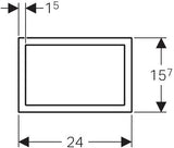 Geberit Afdekraam Voor Bed.pl. Sigma60 Glanschr.