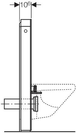 Geberit Monolith Wand-Wc 101 Cm W.aansl.onder Glas Wit