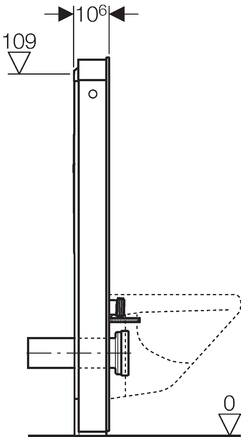 Geberit Monolith Wand-Wc 114 Cm Met W.aansl.midden Glas Wit