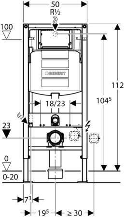 Geberit Duofix Wandcloset H112Cm Sigma Res12Cm Wbevest