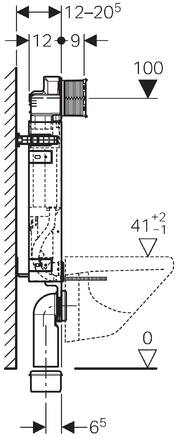 Geberit Kombifix Wc Sig12 H108 Ga 90/110 T-V Ss