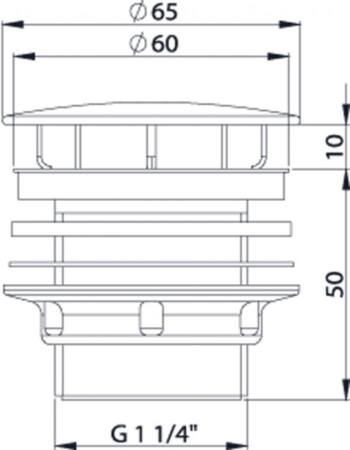 Bette Afvoerplug  Af- En Overloopgarnituur Wastafels 65X65X60 Mm Wit...