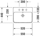 Duravit Me By Starck Wastafel Wit Hoogglans 550 Mm