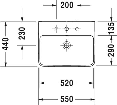 Duravit Me By Starck Wastafel Wit Hoogglans 550 Mm