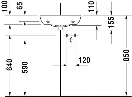 Duravit Me By Starck Hoekfonteintje Wit Hoogglans 435 Mm