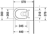 Duravit Me By Starck Wandwc Wit Hoogglans 570 Mm