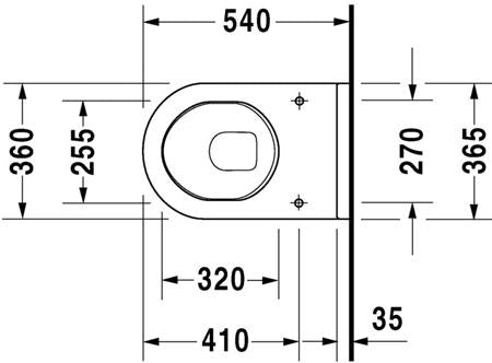 Duravit Starck 3 Toilet Set Hangend 540 Mm