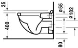 Duravit Starck 3 Toilet Set Hangend 540 Mm