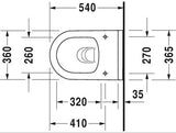 Duravit Starck 3 Toilet Set Hangend 540 Mm