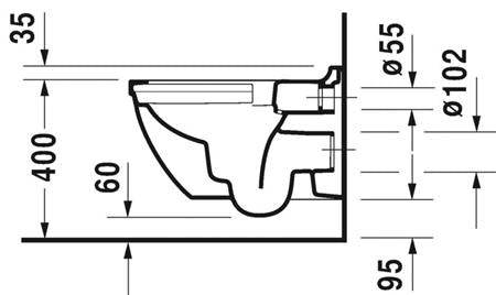 Duravit Starck 3 Toilet Set Hangend 540 Mm