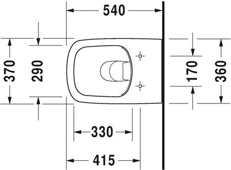 Duravit Durastyle Toilet Set Hangend 540 Mm