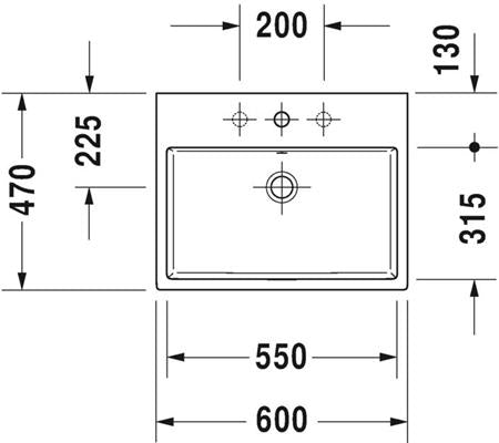 Duravit Vero Air Wastafel Wit Hoogglans 600 Mm