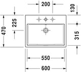 Duravit Vero Air Wastafel Wit Hoogglans 600 Mm