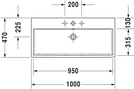 Duravit Vero Air Wastafel Wit Hoogglans 1000 Mm