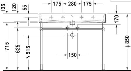 Duravit Vero Air Wastafel Wit Hoogglans 1000 Mm