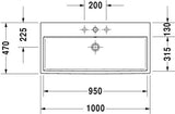 Duravit Vero Air Wastafel Wit Hoogglans 1000 Mm