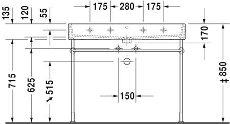 Duravit Vero Air Wastafel Wit Hoogglans 1000 Mm