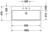 Duravit Vero Air Wastafel Wit Hoogglans 1000 Mm