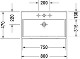 Duravit Vero Air Wastafel Wit Hoogglans 800 Mm