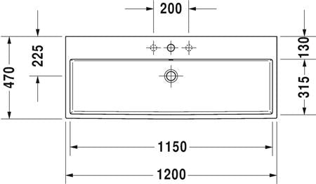 Duravit Vero Air Wastafel Wit Hoogglans 1200 Mm