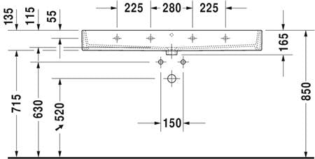 Duravit Vero Air Wastafel Wit Hoogglans 1200 Mm