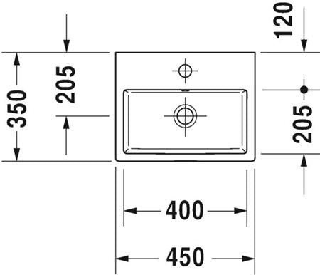 Duravit Vero Air Fonteintje Wit Hoogglans 450 Mm