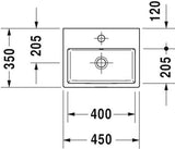 Duravit Vero Air Fonteintje Wit Hoogglans 450 Mm