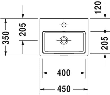 Duravit Vero Air Fonteintje Wit Hoogglans 450 Mm