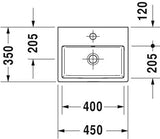 Duravit Vero Air Fonteintje Wit Hoogglans 450 Mm